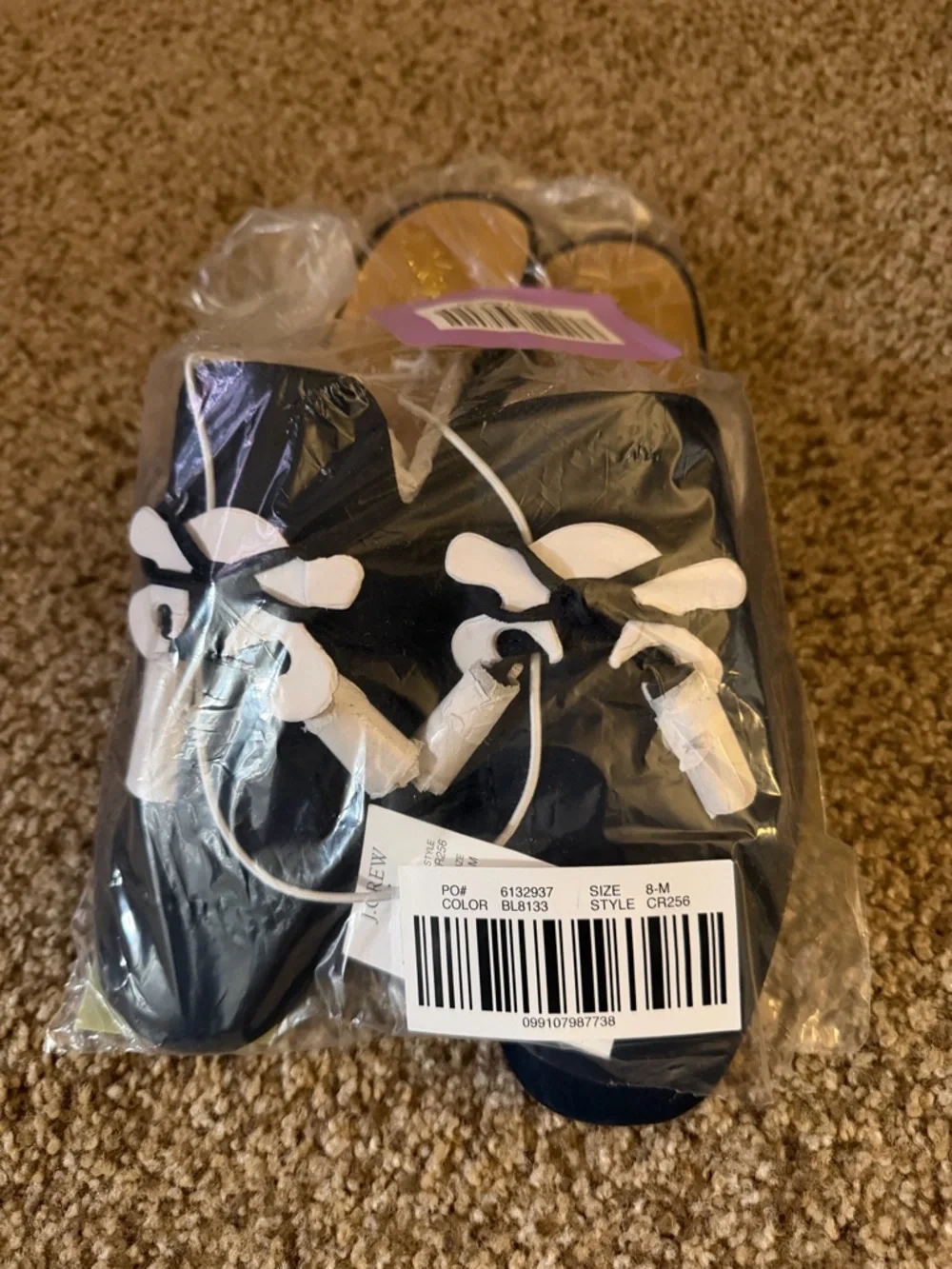 NWT J. Crew Vegan Suede Tassel Backless Navy Loafers Sz 8 Business Casual Office - Picture 5 of 6